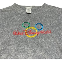 Walt Disney World Gray Fleece Sweatshirt Embroidered Crewneck Size Small... - $37.39