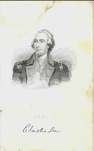 Charles Lee Washington &amp; His Generals Engraving Antique 5x7 1853 First E... - £26.29 GBP