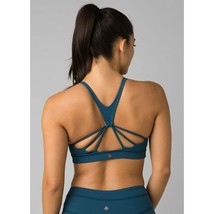 NWT Womens PrAna Yoga Dark Aqua Strappy Top Bra New Momento L Blue Atlan... - £86.65 GBP