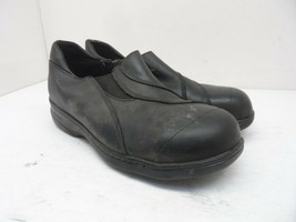 Mellow Walk Women&#39;s Slip-On Daisy Steel Toe Work Shoes 424092 Black Size 6E - $35.62