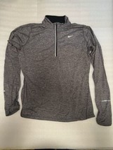 Mens Nike Dri-FIT Element 1/2 Zip Long Sleeve Running Top Shirt Gray - £15.64 GBP