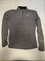 Mens Nike Dri-FIT Element 1/2 Zip Long Sleeve Running Top Shirt Gray - £14.94 GBP