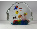 Murano Ferro &amp; Lazzarini Aquarium Block large 9.5&quot; W × 8.5&quot; H × 2.25&quot; D ... - $830.69 CAD