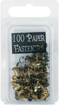 Creative Impressions Mini Metal Paper Fasteners 3mm 100/Pkg-Round,Black - £9.08 GBP