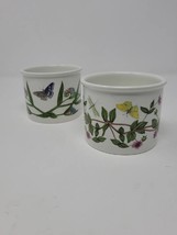 2 Portmeirion Botanic Garden Butterfly Crock/Mug Pimpernel/Forget Me Not 3&quot; - £14.17 GBP