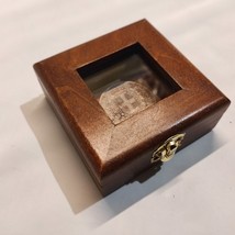 Wooden &amp; Glass Case for Coins or Medals (1 box 42x42mm) Sail...-
show or... - $30.69