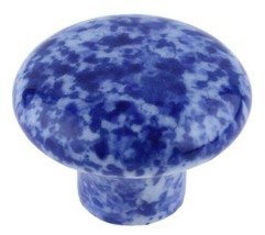 Blue Enamelware Style Ceramic Cabinet Knob Pull  Lot 26 - £65.16 GBP