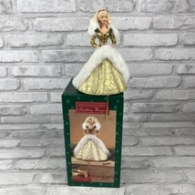 Hallmark HAPPY HOLIDAYS BARBIE Stocking Holder Gold Gown 1995 In Box - £10.38 GBP