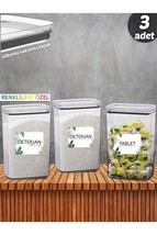 Pcs Detergent Container , Tablet Container Decorative Rectangle 2.9 Lt V... - $22.00