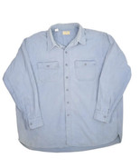 Vintage LL Bean Chamois Cloth Shirt Mens 18 Blue Heavyweight Flannel USA - £25.06 GBP