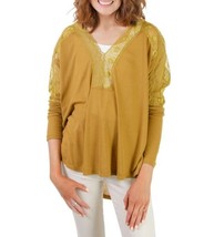 Free People Womens Top Lola Long Sleeve Alchemy Khaki Size Xs OB1103287 - £38.64 GBP