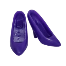 Vintage 1990's Mattel Barbie Pair Dark Purple High Heel Heels Shoes Pumps - $23.75