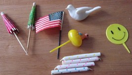 Vintage 10 Assorted Cake Decoration - $4.09 CAD