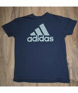 Adidas Golf T Shirt XL Navy Blue Grey Logo 100% Cotton Mens Casual Sport... - $188.07 MXN