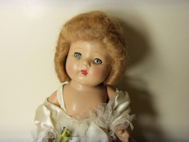 Antique Bride Doll Sleepy Eyes 13.5&quot; Tall - £15.78 GBP