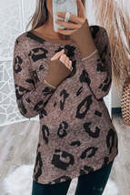 Brown Leopard Spling Thumbhole Long Sleeve Top - £13.64 GBP