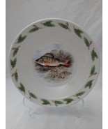 Portmeirion Compleat Angler Fern Bowl Soup Rimmed  8.5&quot; ~ Perch Pattern - £46.42 GBP