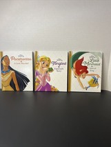 Disney Princess Children&#39;s Books Lot of 3 Pocahontas, Little Mermaid, Tangled - £6.14 GBP