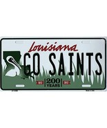 Louisiana State Background Novelty Metal License Plate Tag (Go Saints) - £11.94 GBP