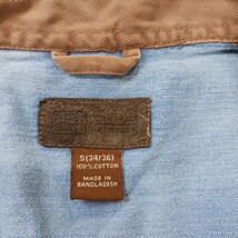 Vintage Faded Glory FGM46F01 Mens Small Blue Denim Shirt Long Sleeve Button-Down image 3