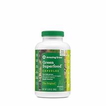 Amazing Grass Greens Blend Superfood Capsules: Super Greens with Spirulina 150ct - £26.80 GBP