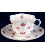 Shelley Rosebud Cup &amp; Saucer Dainty Shape 13428 Fine Bone China England ... - $826.67 MXN