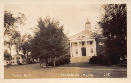 Kennebunk Maine~Town HALL~1920-30s Real Photo Postcard - £8.63 GBP