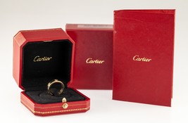 Cartier 18k Rose Gold 3-Diamond Love Ring w/ Box and CoA Size 57 - $2,772.00