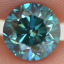Loose Round Shape Diamond Fancy Blue Color VS2 Certified Enhanced 1.64 Carat - £1,583.62 GBP