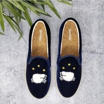 NWT Soludos | Midnight Navy Blue Velvet Sheep StarsSlip-On Sneakers, size 9.5 - £49.28 GBP