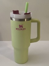 Stanley 40 oz  Travel Water Tumbler Bottle Green Hot Pink Great Clean Condition - £38.34 GBP