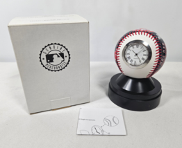 Boston Red Sox MLB Baseball with Clock &amp; Stand Complete WORKS NEEDS BATTERY - £11.72 GBP