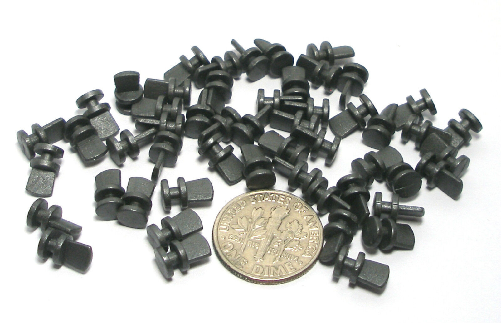 48pc Vintage Aurora AFX G+ Slot Car Chassis Fin Style PLASTIC GUIDE PINS 8782 A - $19.99