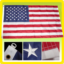 8&#39;x12&#39; FT American Flag USA US U.S. Sewn Stripes Embroidered Stars Brass Grommet - £71.60 GBP