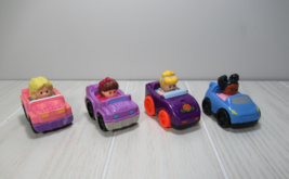 Little People Wheelies Cars lot Cinderella pink purple blue all girls - $11.87