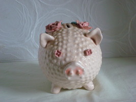 Pink Lefton Hobnail Piggy Bank - £15.72 GBP