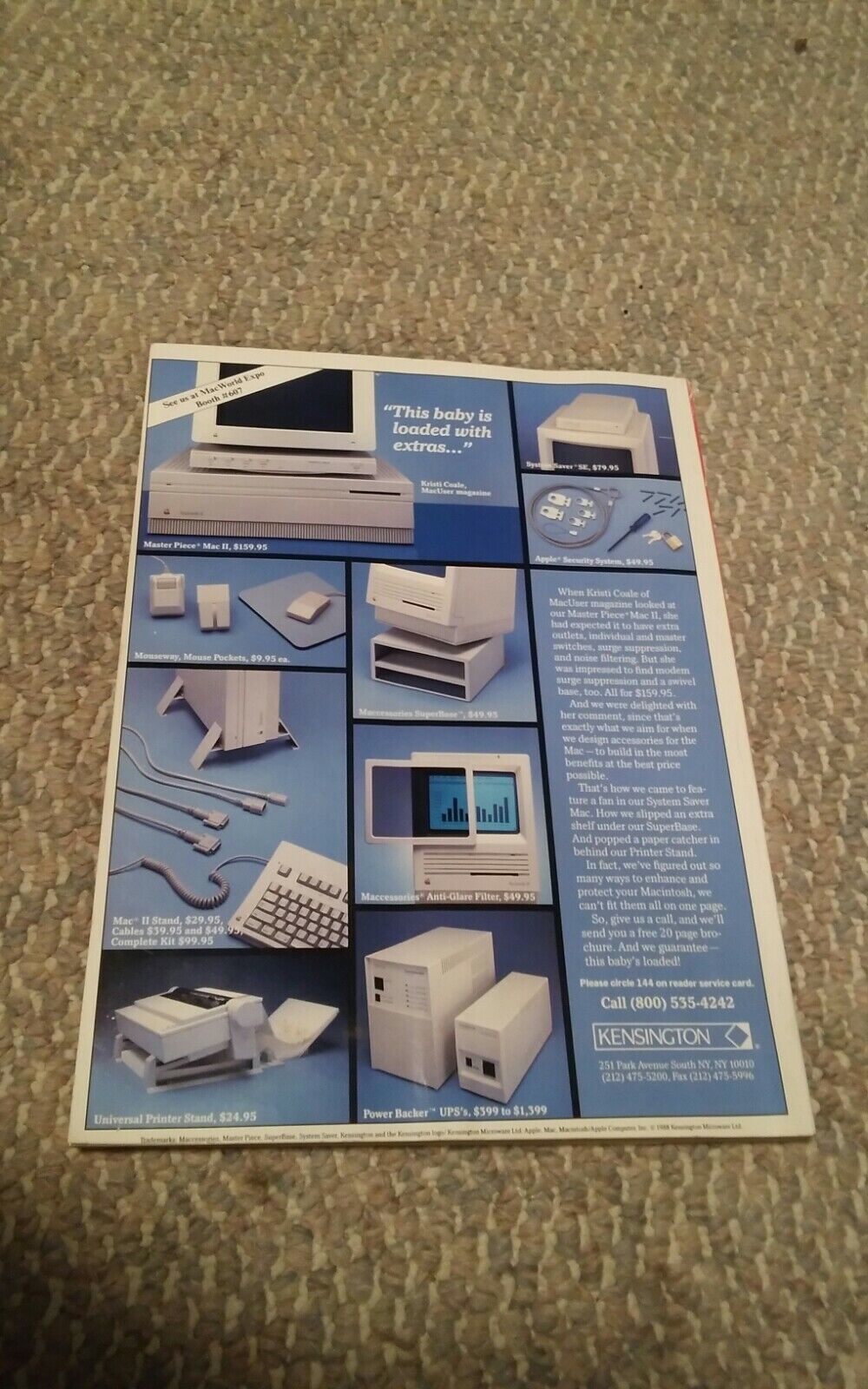 VTG MacUser Magazine August 1989 Apple Telecom Item image 2