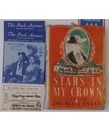 VTG Stars In My Crown Joe David Brown 1947 HC Book DJ + Playbill Adverti... - $69.74