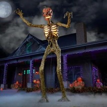 Giant Towering 12 ft Inferno Pumpkin Skeleton  with LCD Eyes (a) - £2,349.12 GBP