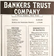 Bankers Trust Company Wall Street NY 1908 Advertisement Finance Money DW... - $19.99
