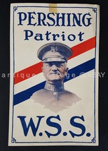 Antique Wwi Pershing Patriot War Savings Stamp Poster Wss Black Jack 7&quot;x11&quot; - £70.92 GBP