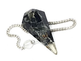 Black Tourmaline Pendulum Orgone Crystal Orgonite Dowser EMF Protection Gift - £4.99 GBP