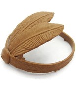 Vintage Brown Western Indian Feather Head Band Plastic - £11.15 GBP