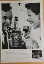 Vintage Ad Taylor&#39;s Port Wine &#39;And You&#39;ll Love It&#39; - 19% Alcohol In 1960 - £6.75 GBP