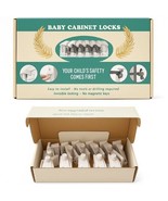 Set of 10 Baby Cabinet Safety Locks and Latches – White (Upgraded) - $181.09 MXN