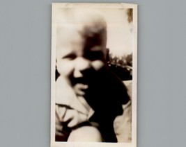 Antique 1940&#39;s Close Up of Little Boy - Black &amp; White Photography Photo - £6.25 GBP
