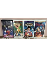 Vintage Disney VHS Lot: Fantasia, Bambi, Mary Poppins, &amp; Pinocchio - $19.10 CAD