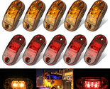 10X 2.5 &quot; Amber &amp; Red Led Side Marker Clearance Lights For Car Truck Tra... - £16.63 GBP