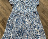 Diane Von Furstenburg x Target Girls Wrap Dress Sea Breeze Blue Zebra DF... - $19.24