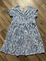 Diane Von Furstenburg x Target Girls Wrap Dress Sea Breeze Blue Zebra DF... - £15.06 GBP